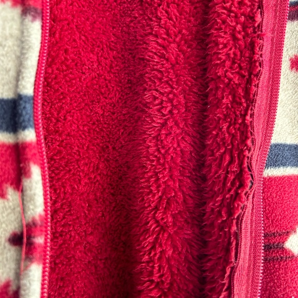 Jane Ashley vest RED lining tribal theme. Sz PL - Picture 4 of 4